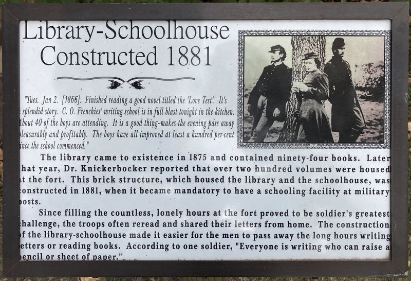 Library-Schoolhouse Marker image. Click for full size.