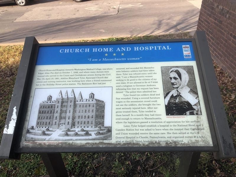Church Home and Hospital Marker image. Click for full size.