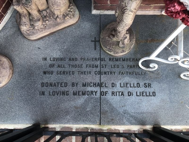 St. Leo's Veterans Memorial. Click for full size. St. Leo's Veterans Memorial image. Click for full size.