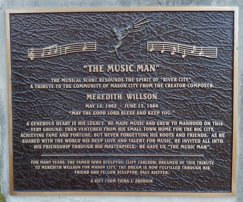 "The Music Man" Marker. Click for full size. "The Music Man" Marker image. Click for full size.