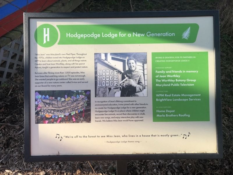 Hodgepodge Lodge for a New Generation Marker image. Click for full size.