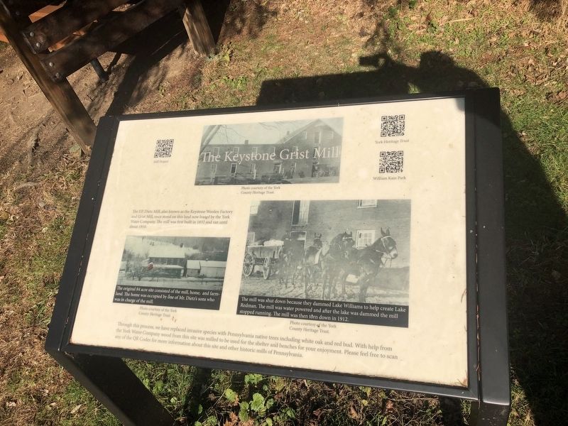 The Keystone Grist Mill Marker image. Click for full size.