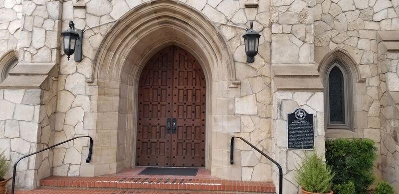 Front door to the Saint Peter's Episcopal Church and Marker image. Click for full size.