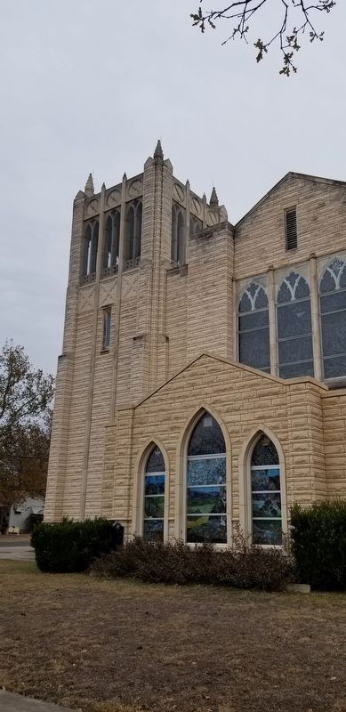 Church & Marker. Click for full size. Church & Marker image. Click for full size.