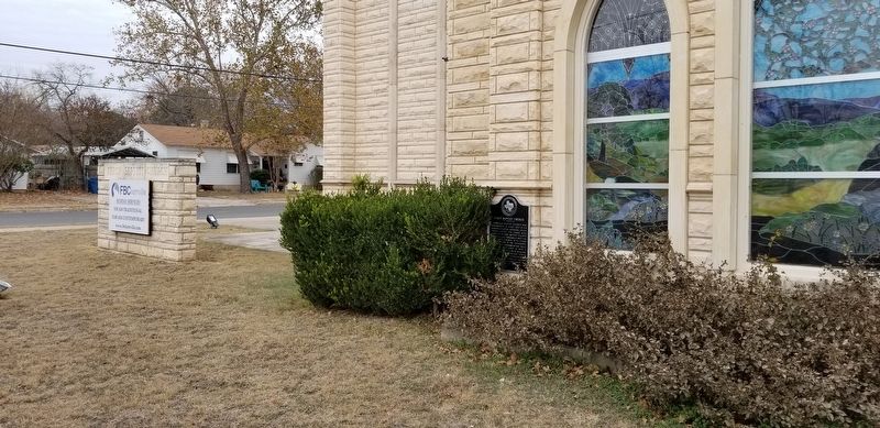 First Baptist Church Marker. Click for full size. First Baptist Church Marker image. Click for full size.