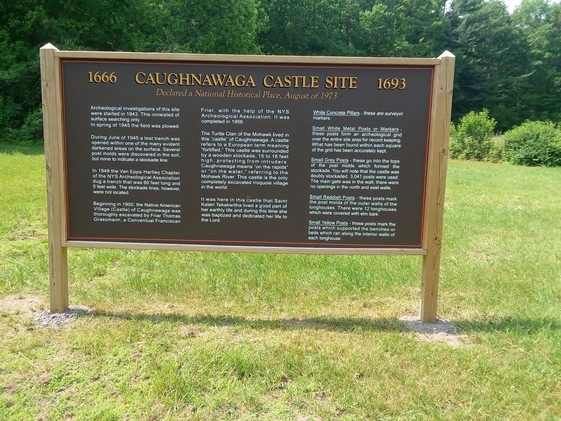 Caughnawaga Castle Site Marker image. Click for full size.