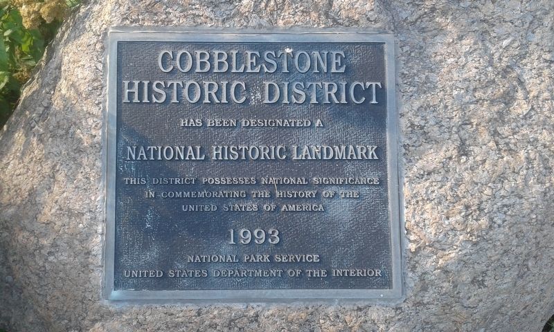 Cobblestone Historic District Marker. Click for full size. Cobblestone Historic District Marker image. Click for full size.
