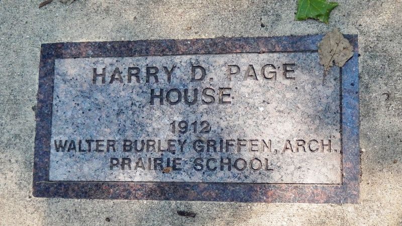 Harry D. Page House Marker image. Click for full size.