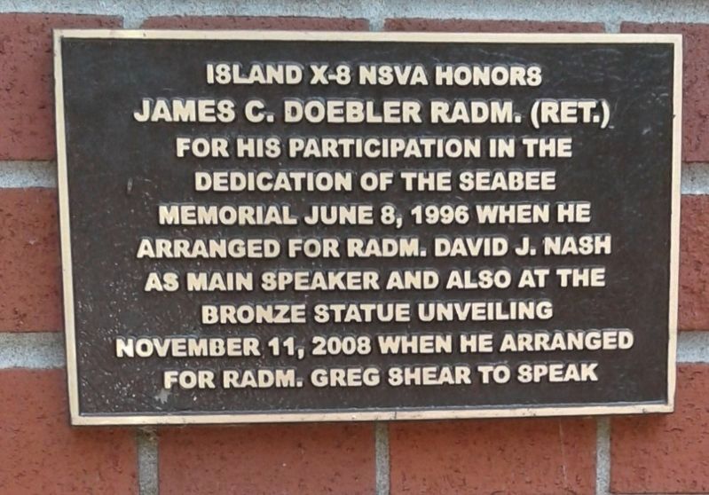 Island X-8 NSVA Honors Marker image. Click for full size.