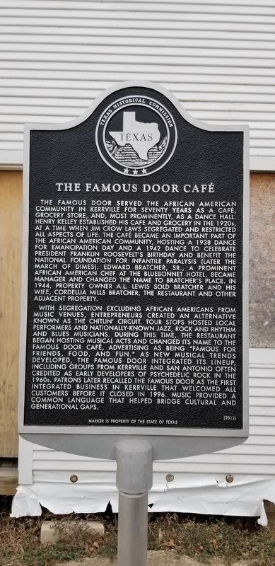 The Famous Door Cafe Marker image. Click for full size.