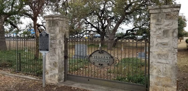 Starkey Cemetery and Marker image. Click for full size.