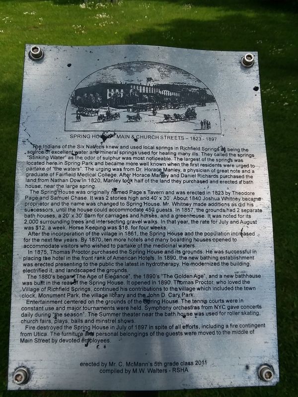 Spring House Marker. Click for full size. Spring House Marker image. Click for full size.