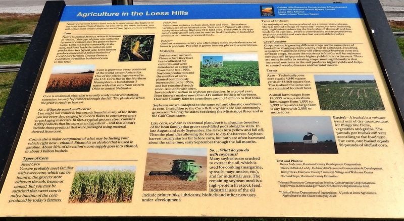 Agriculture in the Loess Hills Marker image. Click for full size.