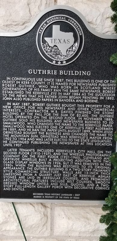 Guthrie Building Marker image. Click for full size.