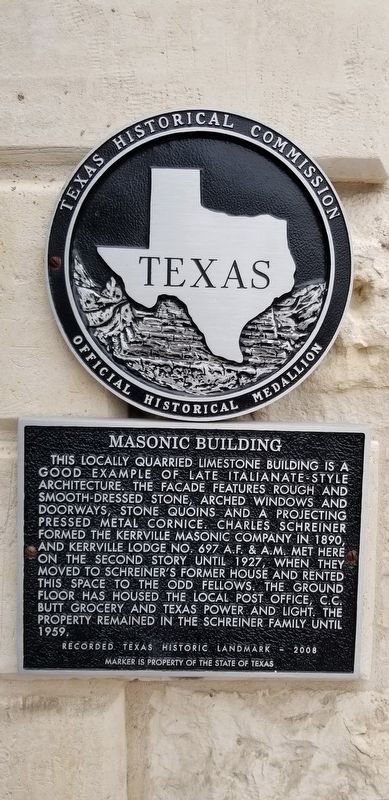 Masonic Building Marker. Click for full size. Masonic Building Marker image. Click for full size.