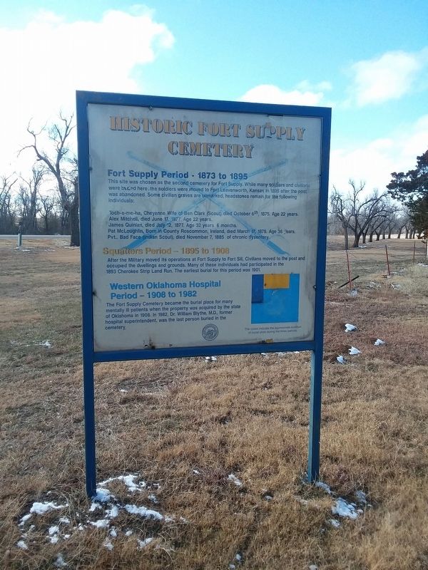 Historic Fort Supply Cemetery Marker image. Click for full size.