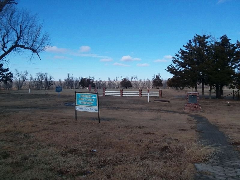 The Cooper Site Marker at Fort Supply Cemetery image. Click for full size.