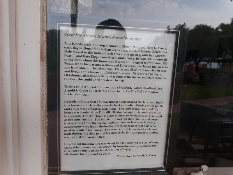 Cruze Farm House History Marker. Click for full size. Cruze Farm House History Marker image. Click for full size.