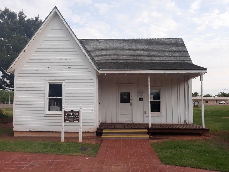 Cruze Farm House and Marker. Click for full size. Cruze Farm House and Marker image. Click for full size.