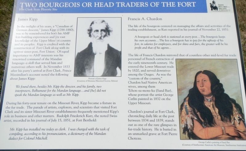 Two Bourgeois or Head Traders of the Fort Marker image. Click for full size.