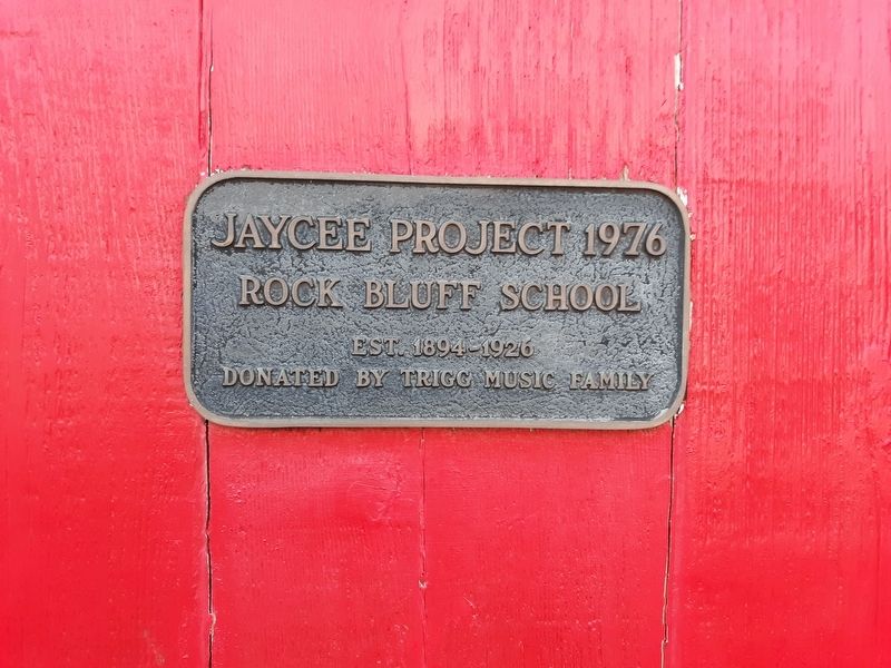 Rock Bluff School Marker. Click for full size. Rock Bluff School Marker image. Click for full size.
