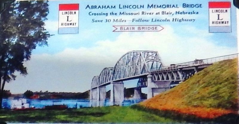 Marker detail: Abraham Lincoln Memorial Bridge<br>(Blair, Nebraska) image. Click for full size.