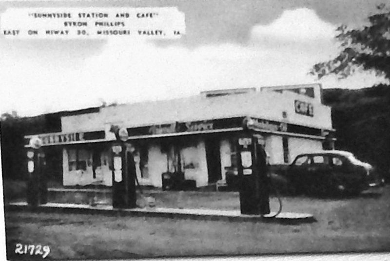 Marker detail: Sunnyside Station and Cafι<br>(Missouri Valley, Iowa). Click for full size. Marker detail: Sunnyside Station and Cafι<br>(Missouri Valley, Iowa) image. Click for full size.