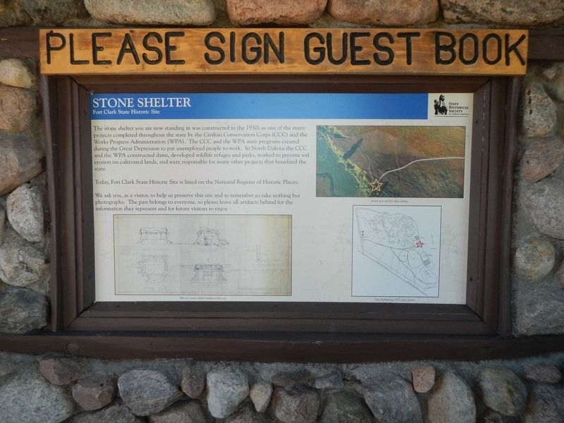Stone Shelter Marker image. Click for full size.