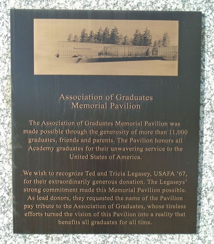Association of Graduates Memorial Pavilion Marker image. Click for full size.