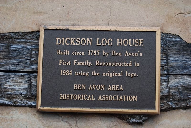 Dickson Log House Marker image. Click for full size.