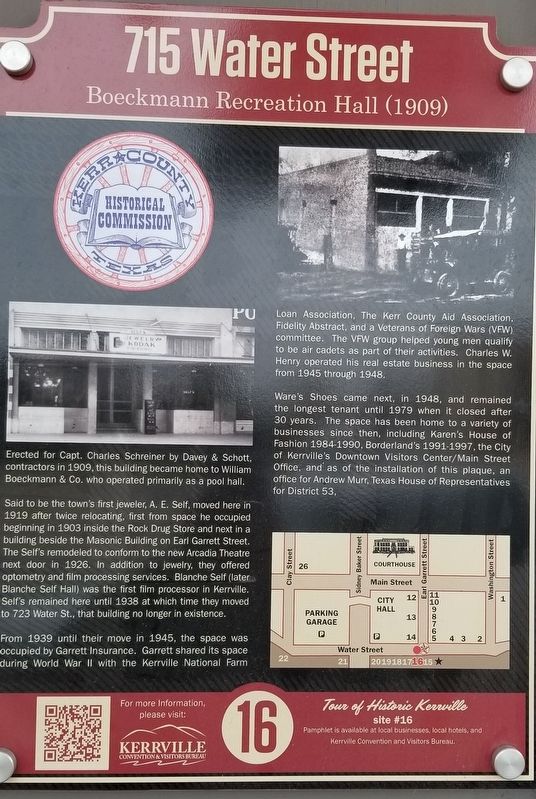 Boeckmann Recreation Hall Marker. Click for full size. Boeckmann Recreation Hall Marker image. Click for full size.