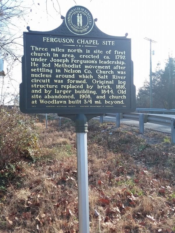 Ferguson Chapel Site Marker. Click for full size. Ferguson Chapel Site Marker image. Click for full size.
