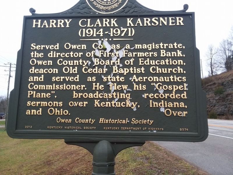 Harry Clark Karsner (1914-1971) side of the marker image. Click for full size.