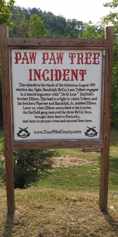 Paw Paw Tree Incident Marker. Click for full size. Paw Paw Tree Incident Marker image. Click for full size.
