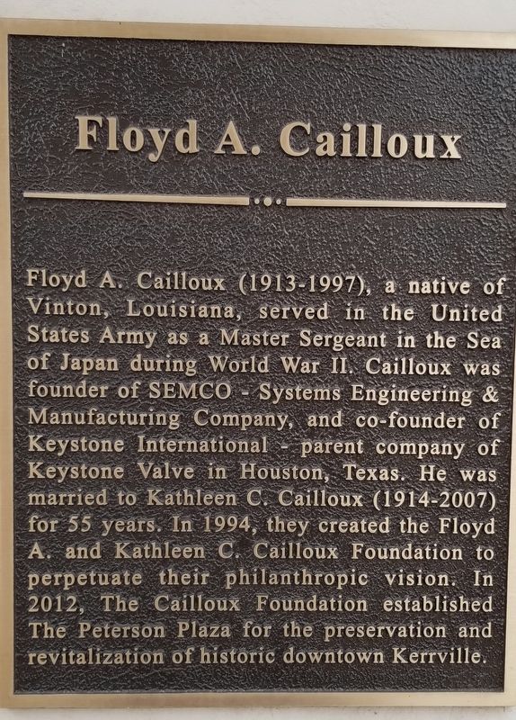 Floyd A. Cailloux Marker image. Click for full size.