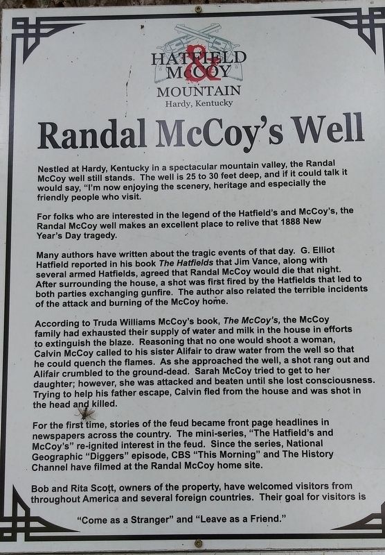 Randal McCoy's Well Marker image. Click for full size.