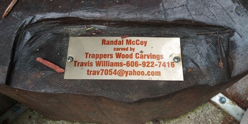 Randal McCoy Statue Plaque. Click for full size. Randal McCoy Statue Plaque image. Click for full size.