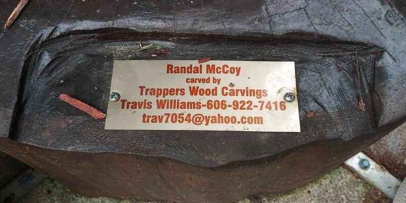 Randal McCoy Statue Plaque image. Click for full size.