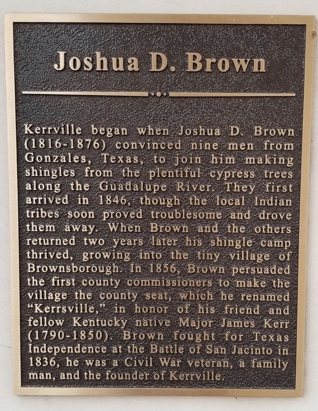 Joshua D. Brown Marker image. Click for full size.