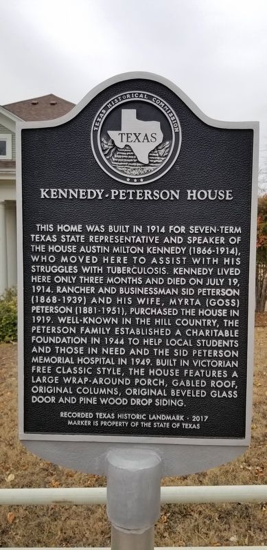 Kennedy-Peterson House Marker. Click for full size. Kennedy-Peterson House Marker image. Click for full size.