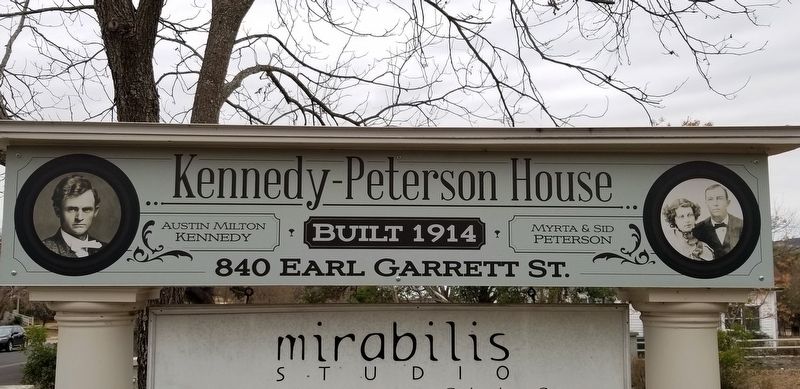The sign in front of the Kennedy-Peterson House. image. Click for full size.