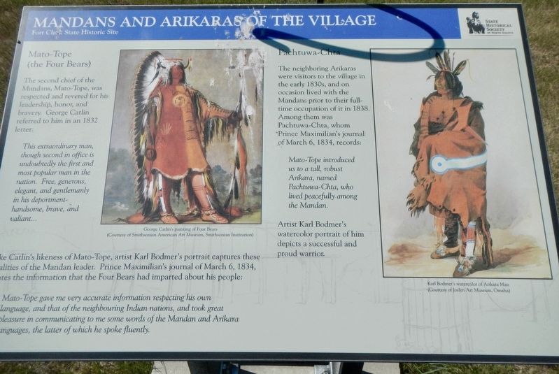Mandans and Arikaras of the Village Marker image. Click for full size.