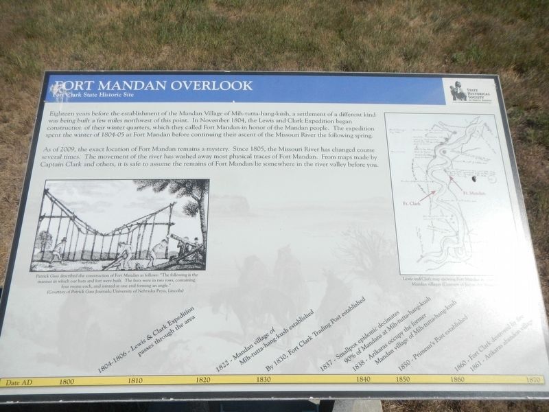 Fort Mandan Overlook Marker image. Click for full size.