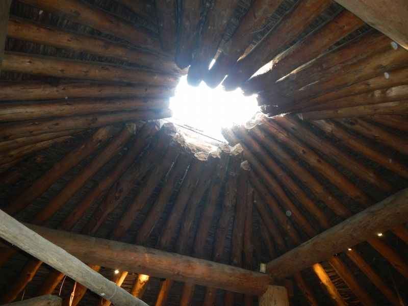 Earthlodge smoke-hole. Click for full size. Earthlodge smoke-hole image. Click for full size.