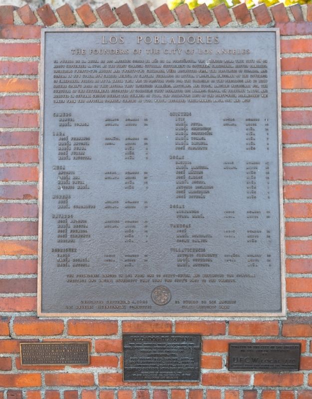 Los Pobladores Marker image. Click for full size.