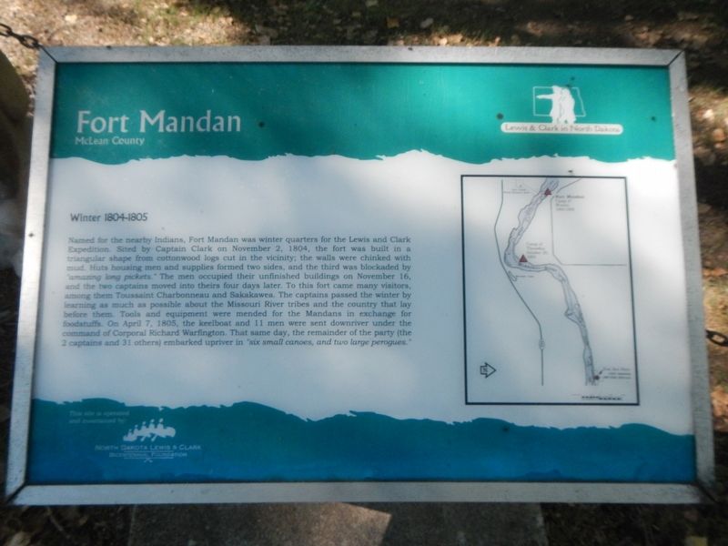 Fort Mandan Marker image. Click for full size.