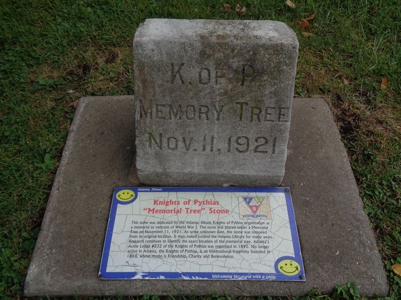 Knights of Pythias "Memorial Tree" Stone Marker image. Click for full size.
