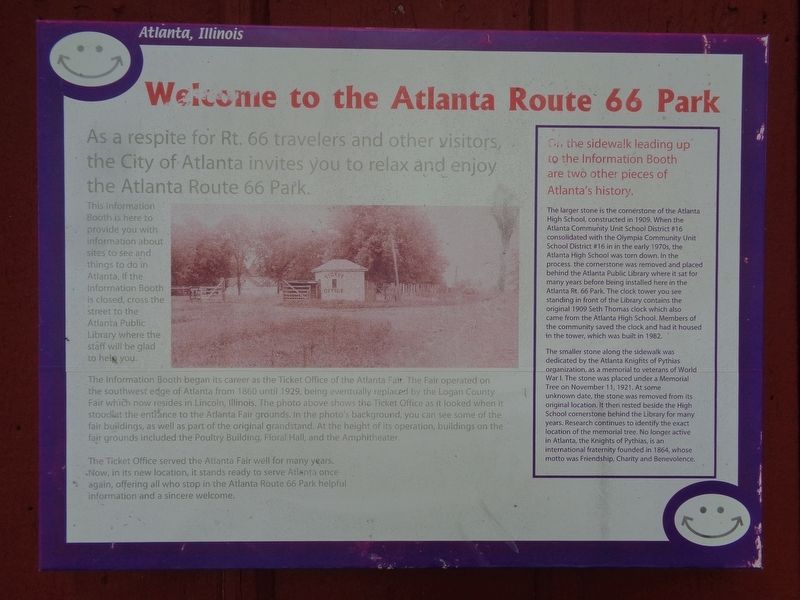 Welcome to the Atlanta Route 66 Park Marker image. Click for full size.