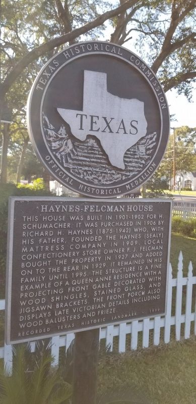 Haynes-Felcman House Marker image. Click for full size.