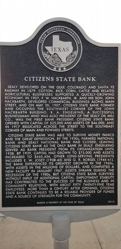 Citizens State Bank Marker image. Click for full size.